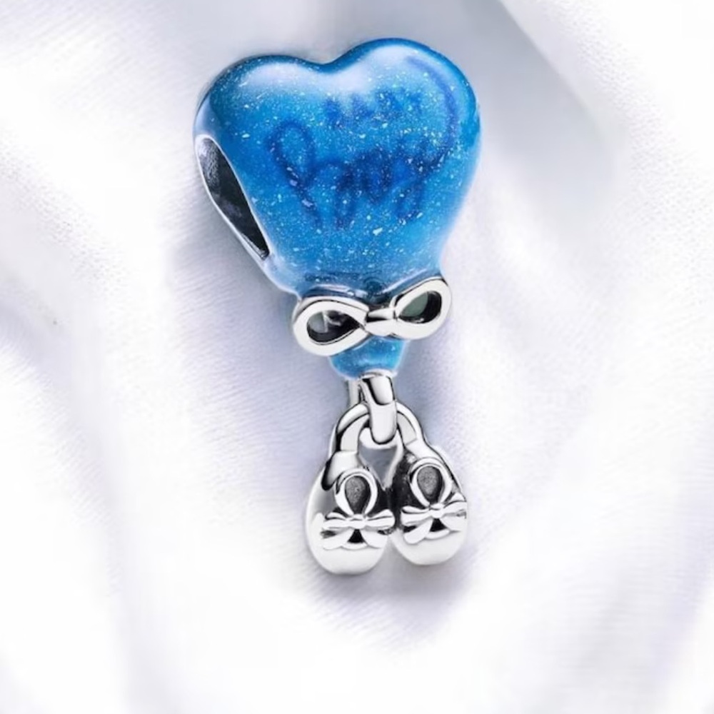 New 100% Authentic PANDORA 925 Color-changing‎ Gender Reveal Boy Charm